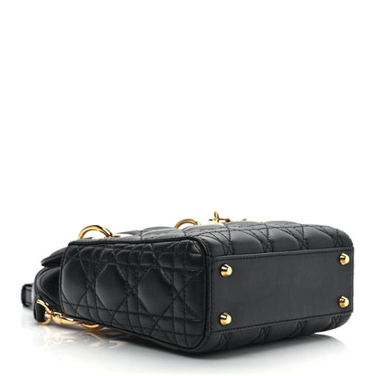 Christian Dior Lambskin Cannage Mini Lady Dior Black 3 of 9