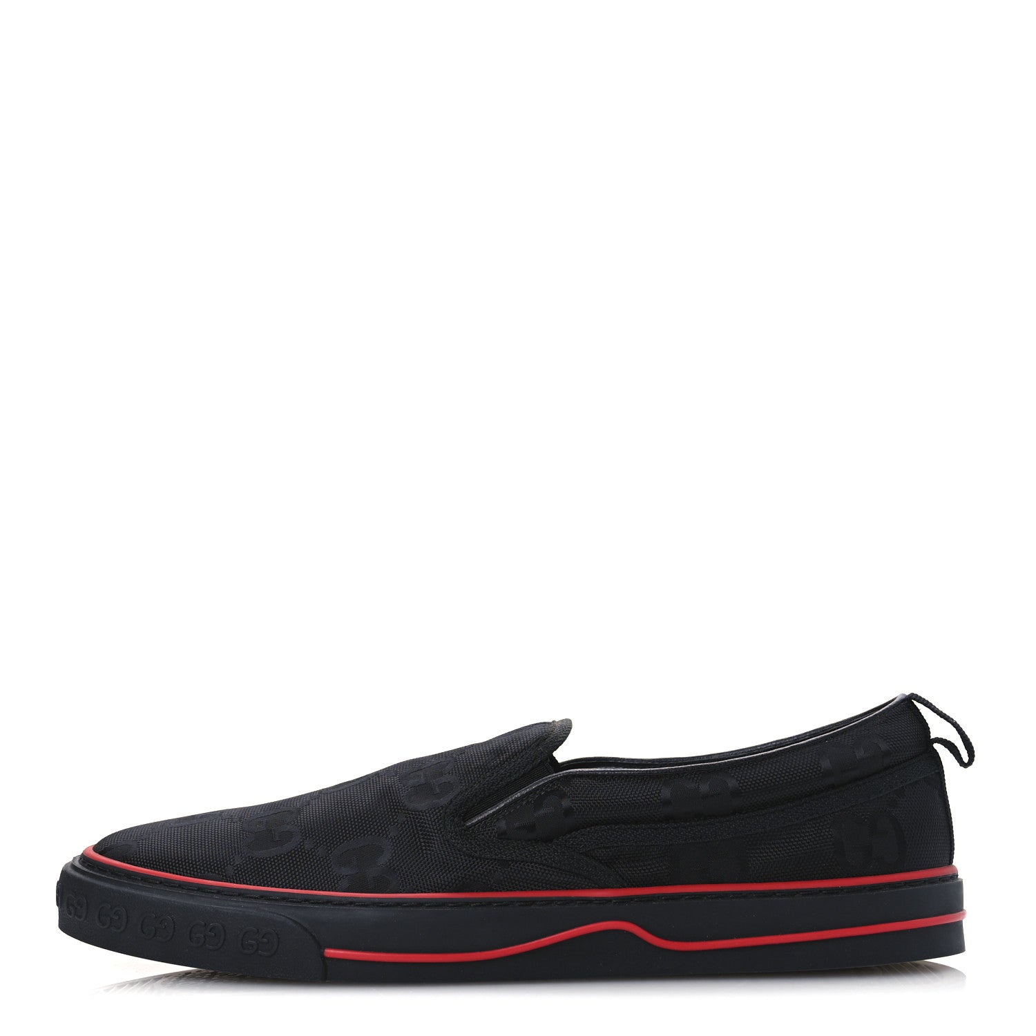 Gucci GG Nylon Mens 1977 Tennis Slip On Sneakers 11 Black 1 of 10