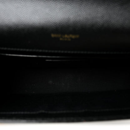 Saint Laurent Grain De Poudre Medium Classic Monogram Kate Satchel Black 5 of 15