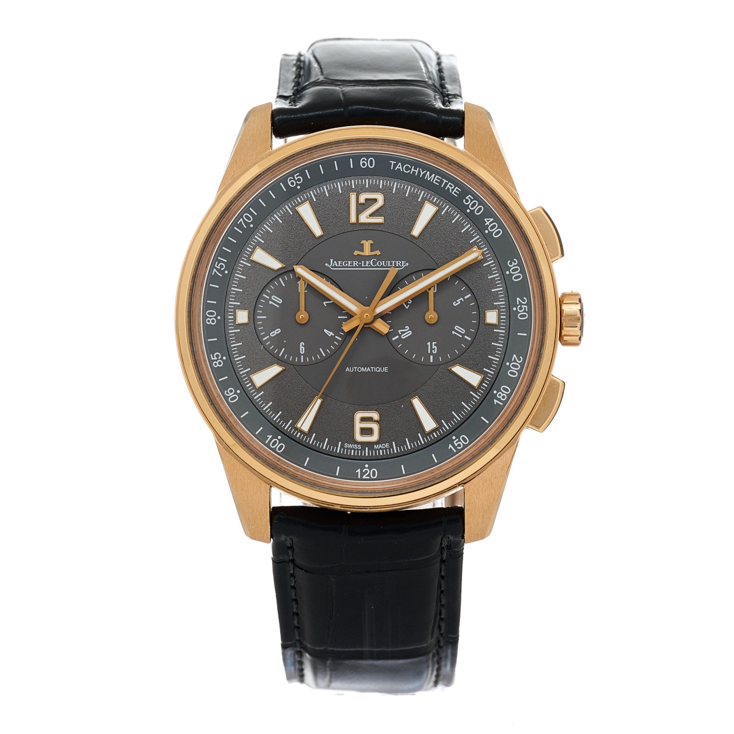 Jaeger-LeCoultre 18K Rose Gold Alligator 42mm Polaris Chronograph Automatic Watch Grey Q9022450 1 of 6