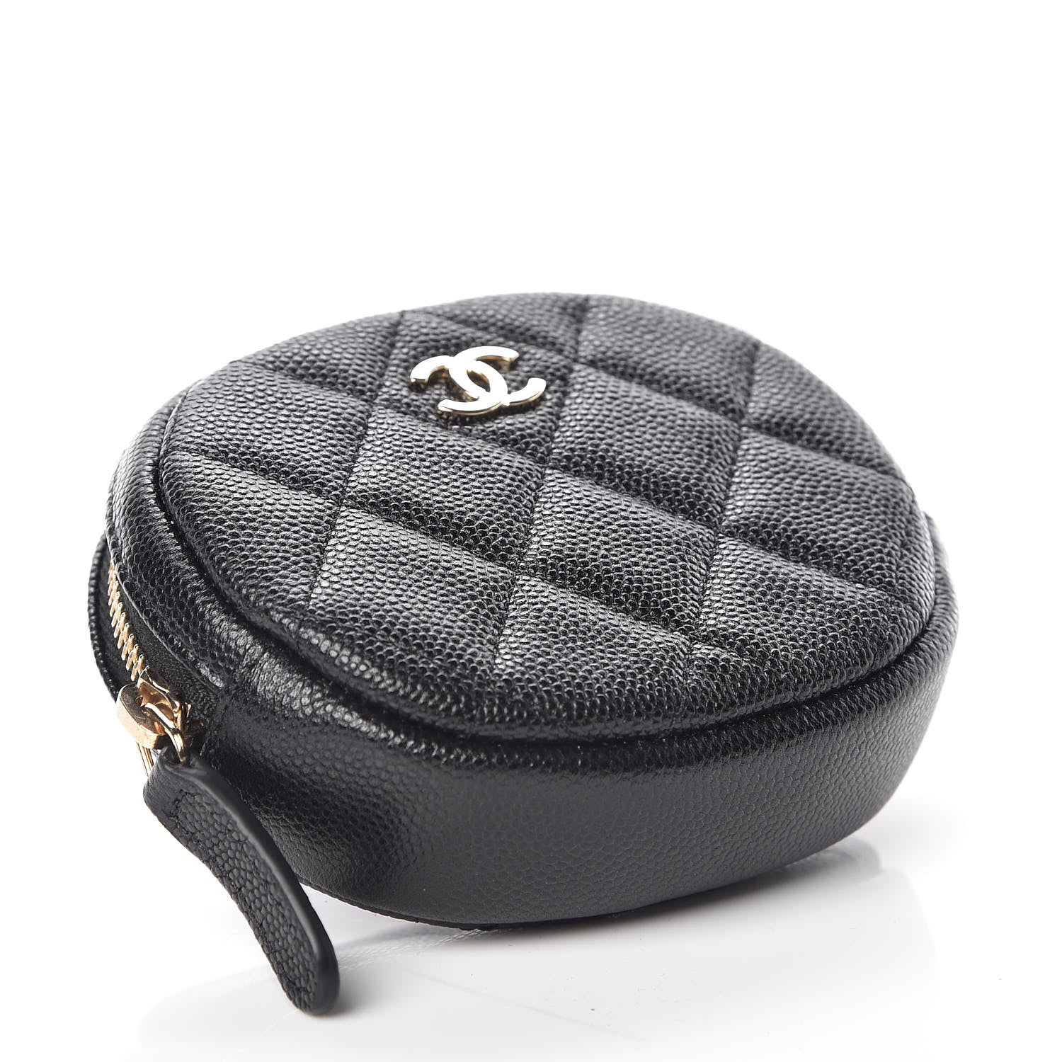 Chanel Caviar Quilted Zip Around Classic Coin Purse Black 4 of 8