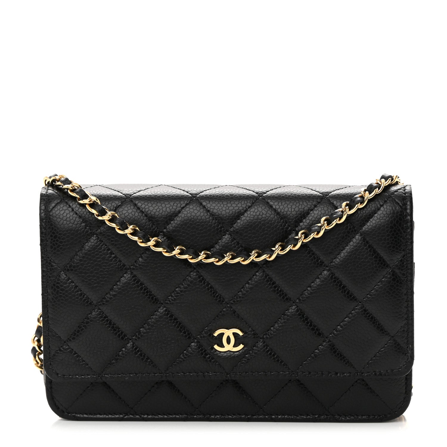 Chanel Caviar Quilted Wallet on Chain WOC Black 1 of 14