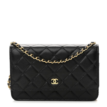 Chanel Caviar Quilted Wallet on Chain WOC Black 1 of 14