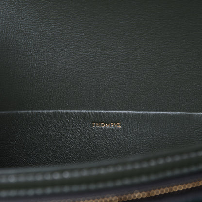 Celine Shiny Calfskin Medium Triomphe Dark Olive 11 of 14