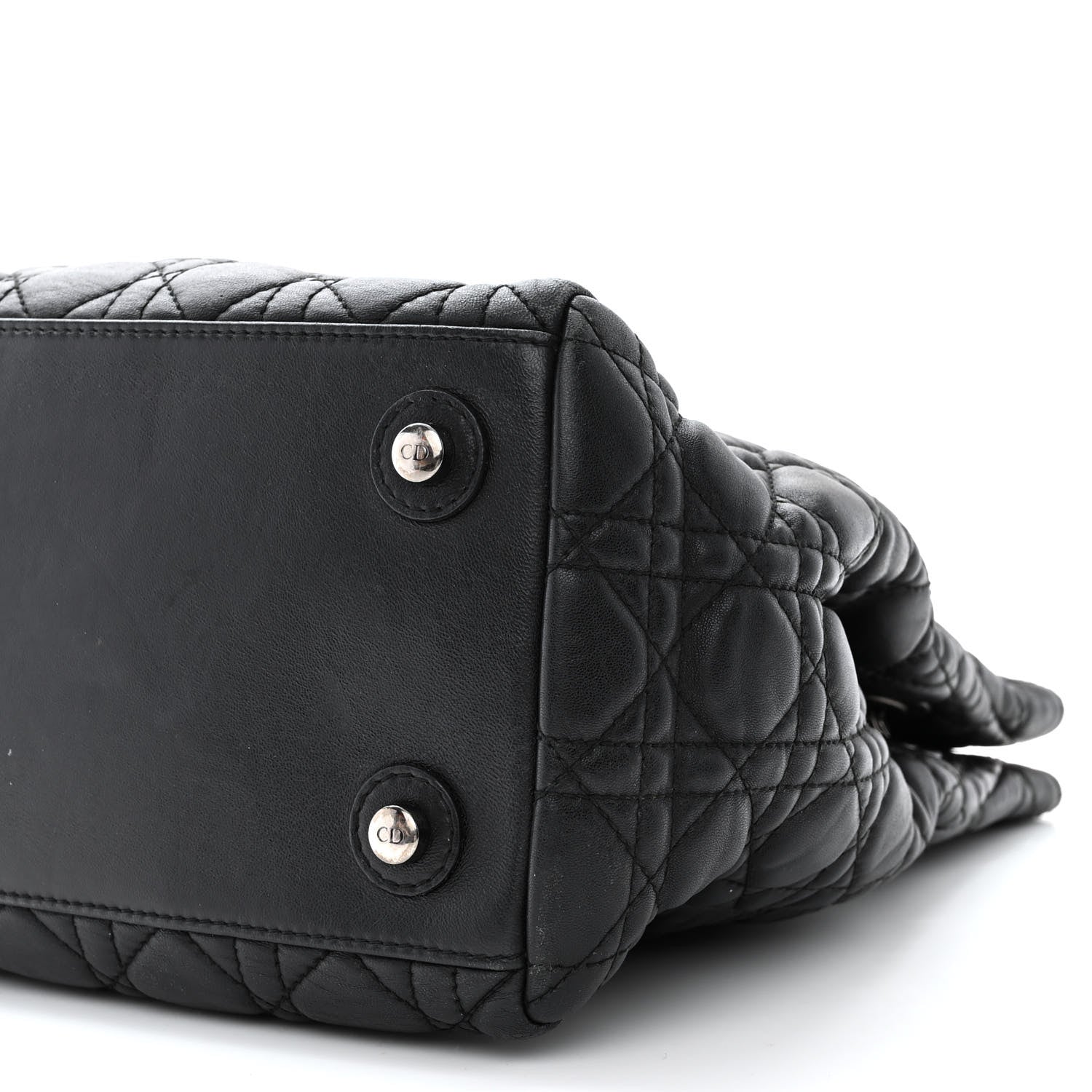Christian Dior Lambskin Cannage Chri Chri Tote Black 10 of 12
