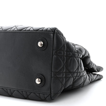 Christian Dior Lambskin Cannage Chri Chri Tote Black 10 of 12
