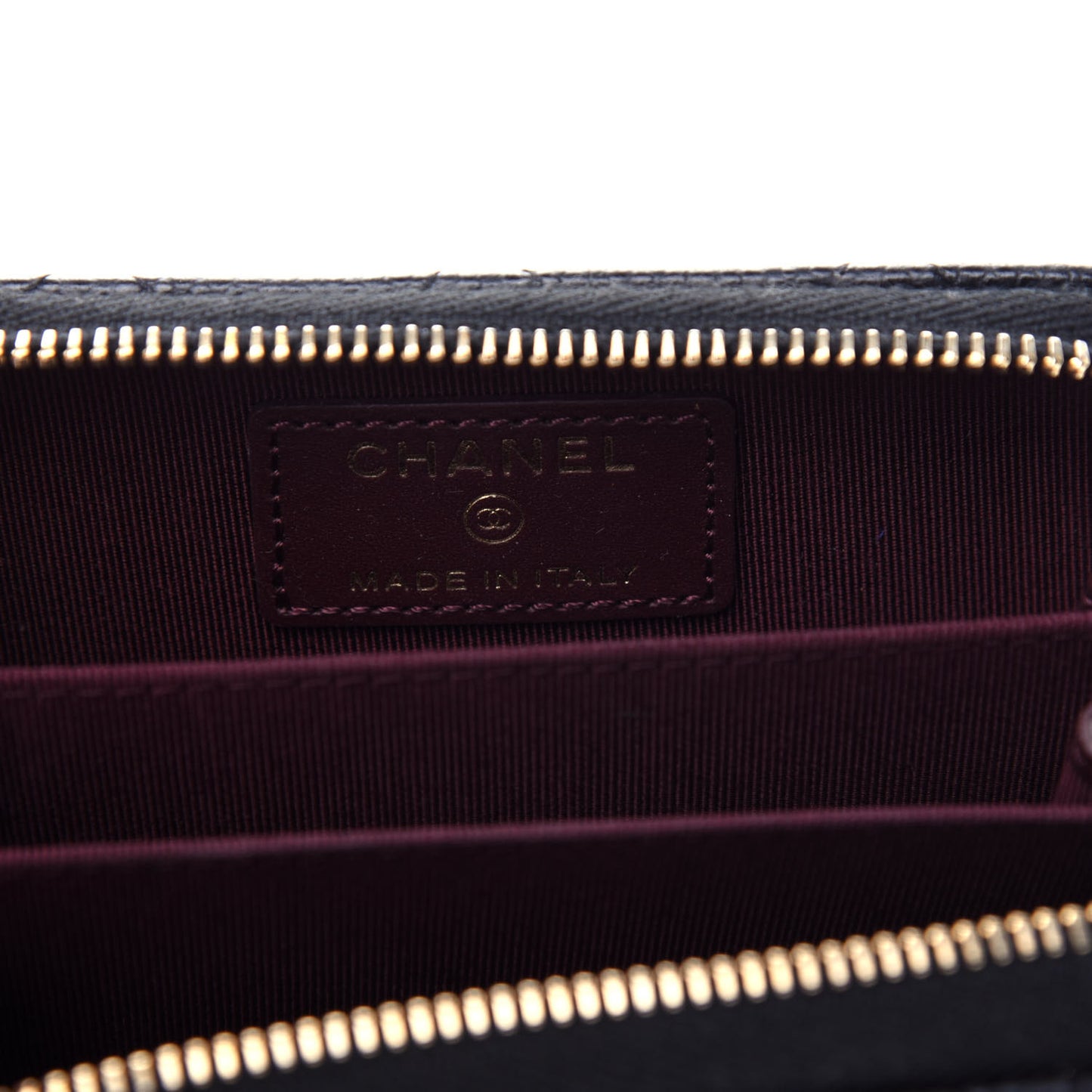 Caviar Quilted Zip Coin Purse Black