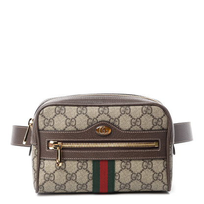 Gucci GG Supreme Monogram Web Small Ophidia Belt Bag 75 30 Dark Brown 1 of 12
