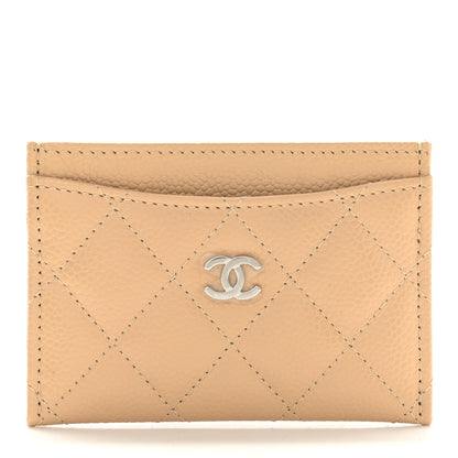 Chanel Caviar Quilted Card Holder Beige 1 of 9