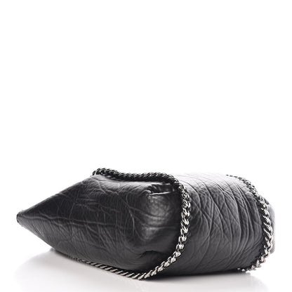 Stella McCartney Shaggy Deer Shearling Chain Falabella Tote Black 4 of 6