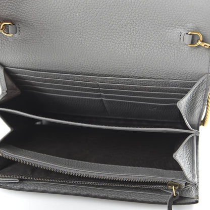 Gucci Cellarius Calfskin GG Marmont Chain Wallet Deep Grey 5 of 11