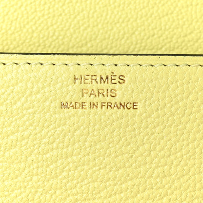 Hermes Chevre Mysore Roulis Slim Wallet Jaune Poussin 7 of 9