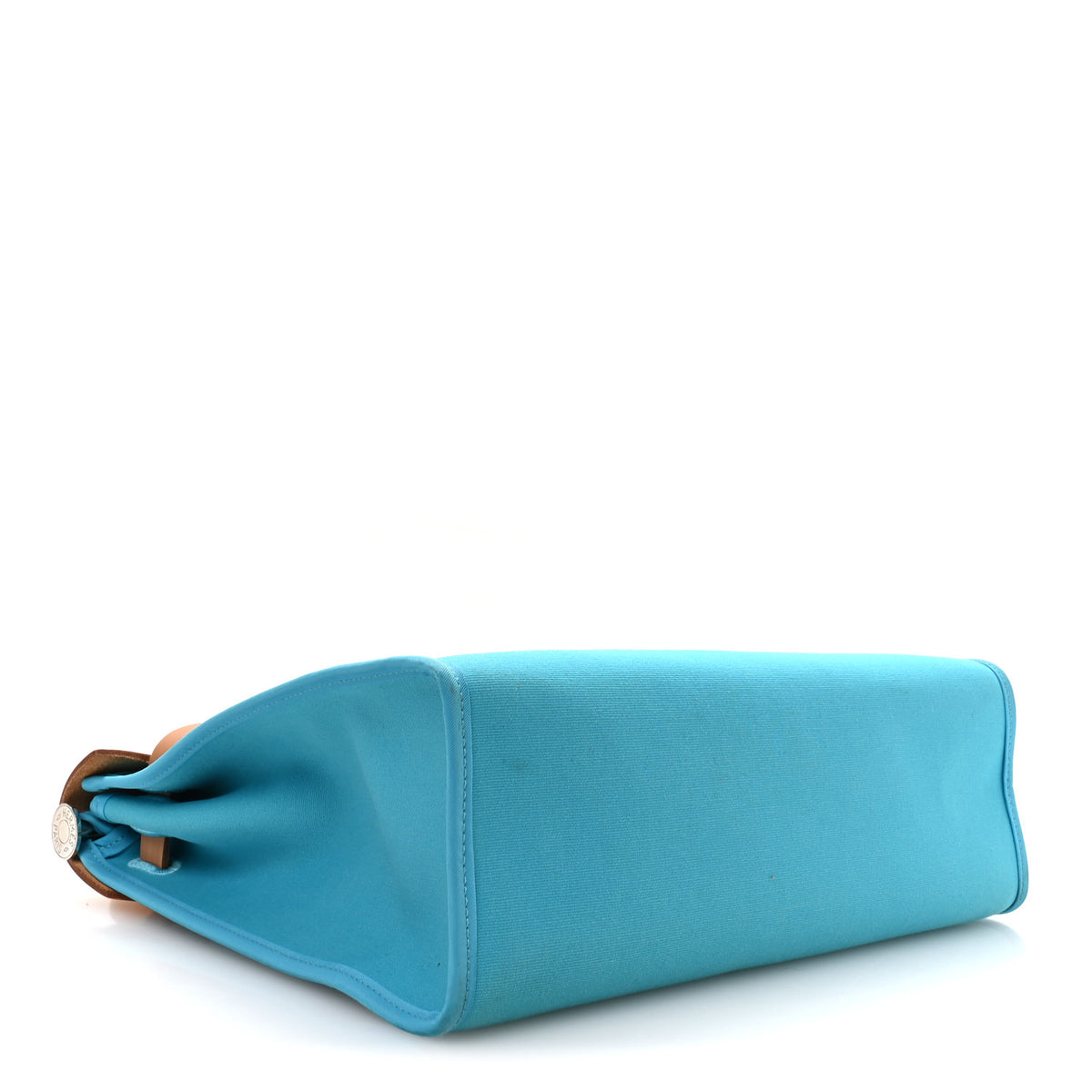 Hermes Vache Hunter Toile Herbag Zip 31 PM Bleu Azteque Menthe 5 of 11