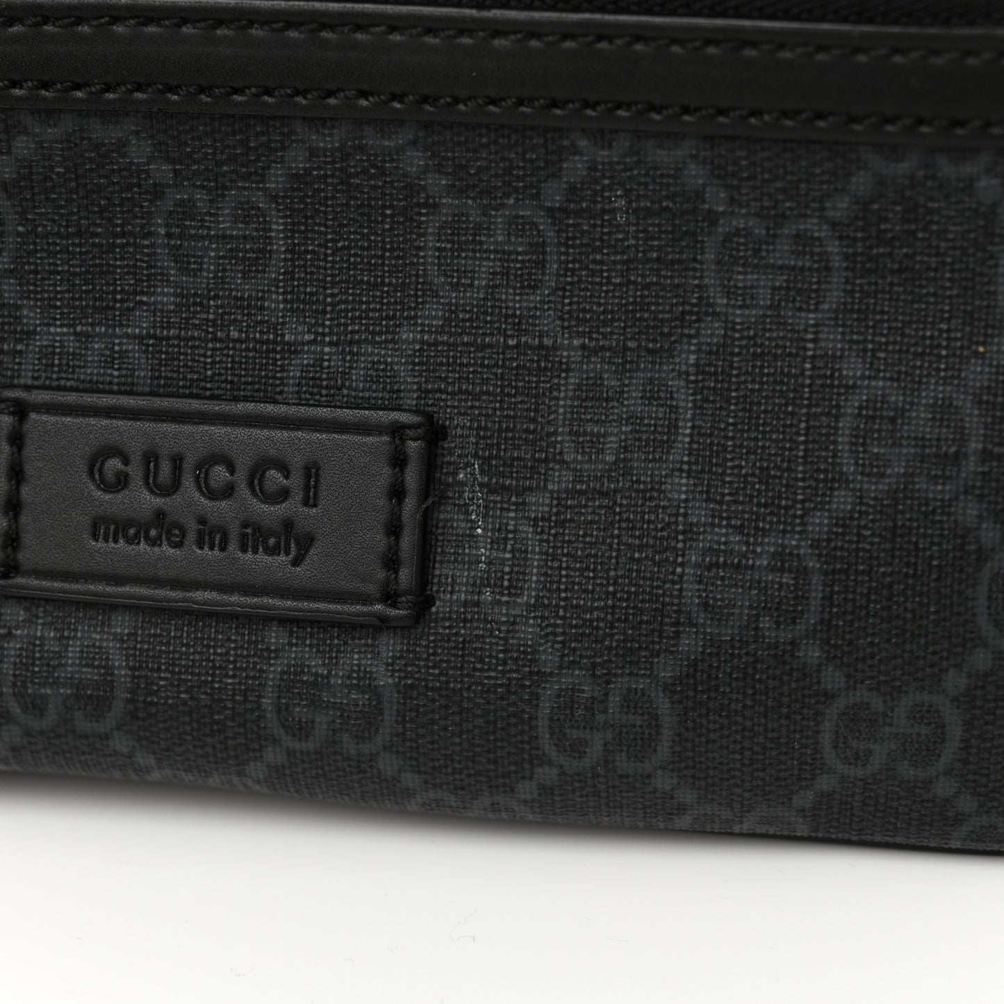 Soft GG Supreme Monogram Web Belt Bag Black Grey