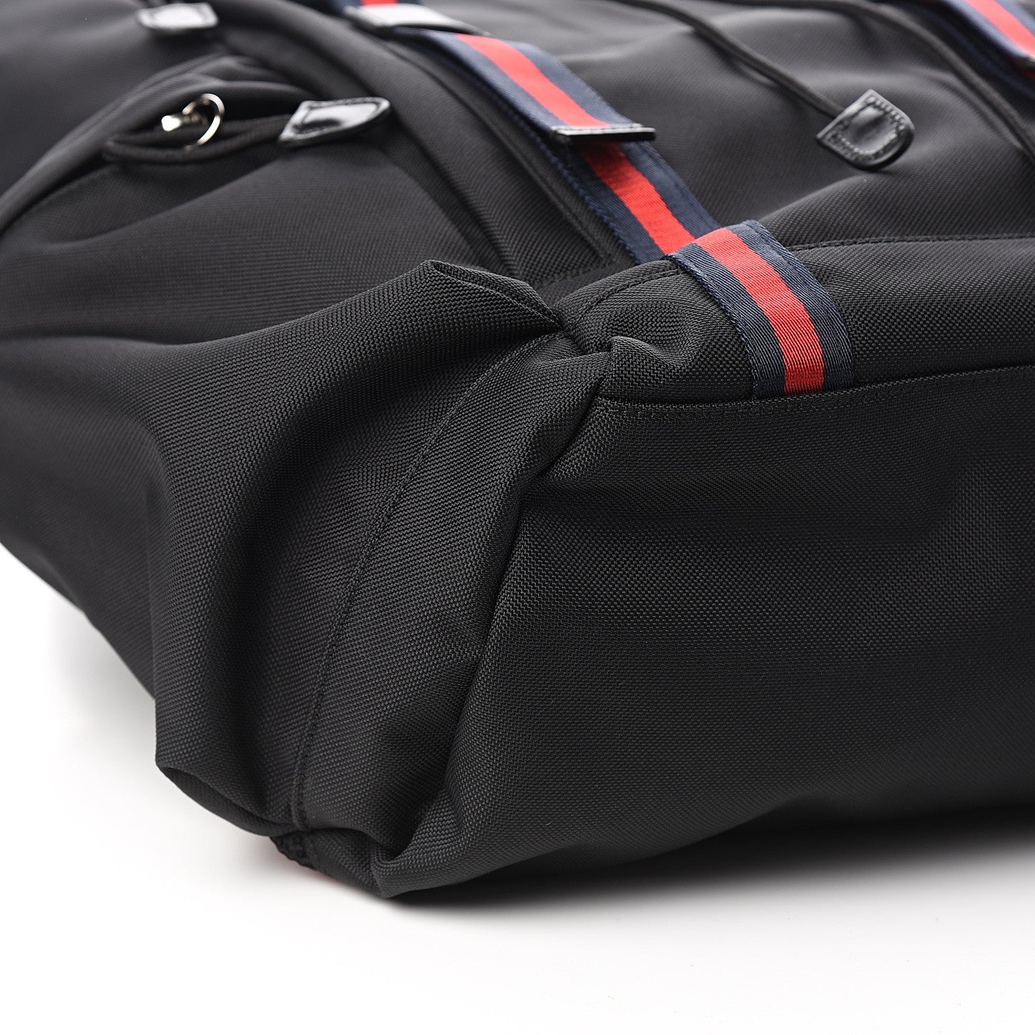 Gucci Techno Canvas Web Double Buckle Backpack Black 7 of 9
