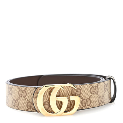 Gucci Original GG Canvas Marmont Thin Belt 115 46 Beige Ebony 1 of 4