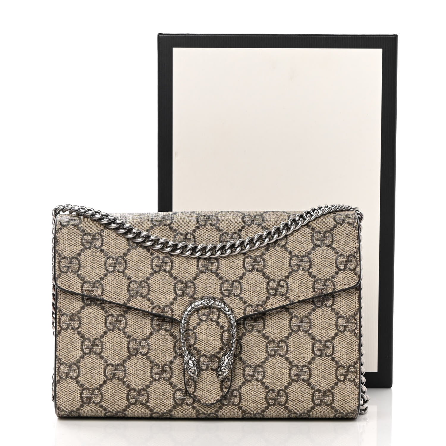 Gucci GG Supreme Monogram Mini Dionysus Chain Wallet Beige Vulcanic Red 12 of 12