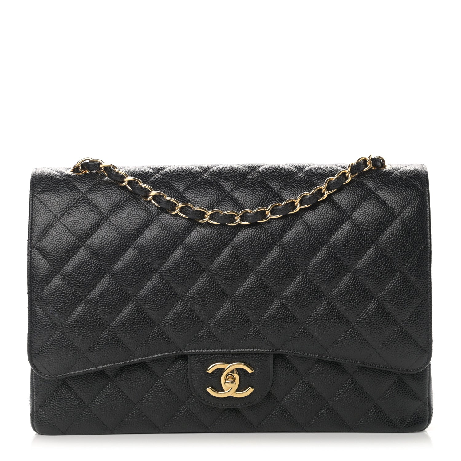 Chanel Caviar Quilted Maxi Double Flap Black 1 of 10