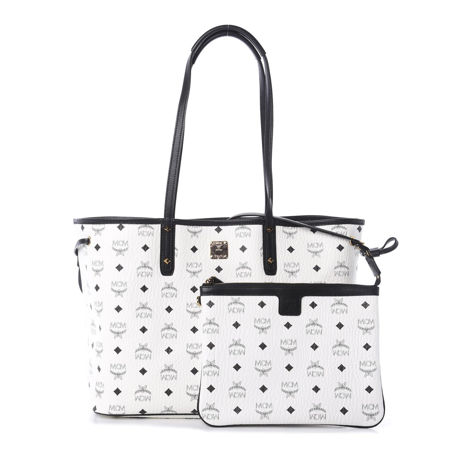 Visetos Medium Project Reversible Shopper Tote White
