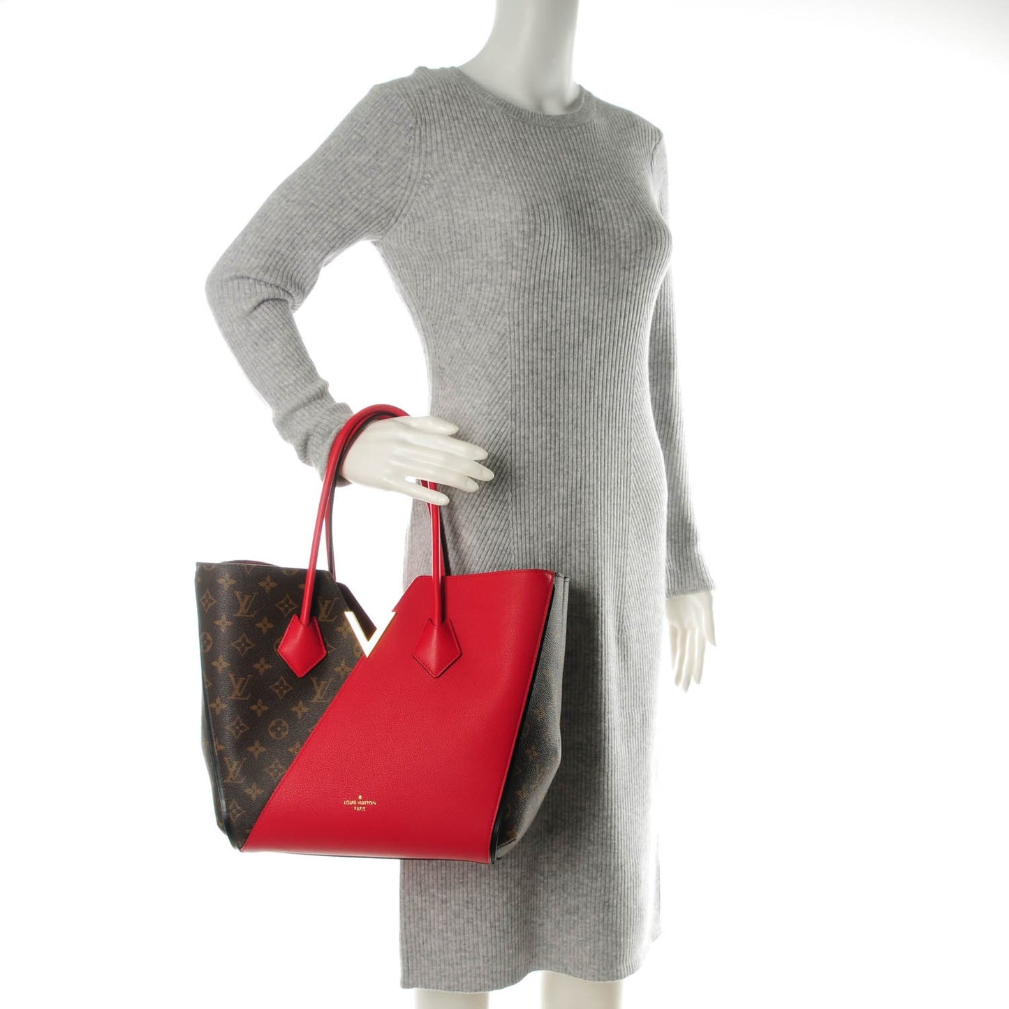 Calfskin Monogram Kimono Tote Cherry