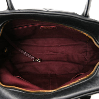 Chanel Glazed Calfskin Castle Rock Bowling Bag Black 5 of 10