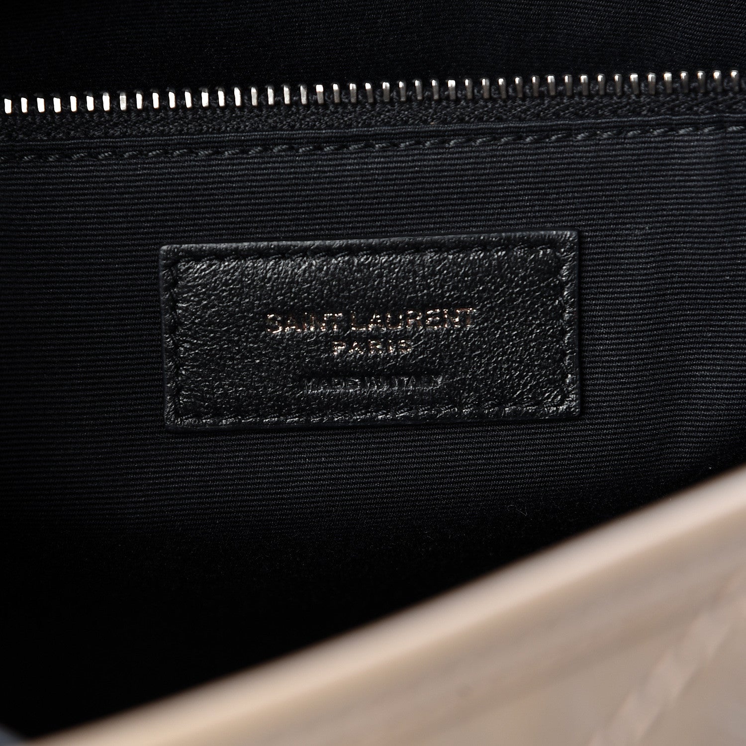Saint Laurent Crinkled Calfskin Matelasse Monogram Medium Niki Chain Satchel Light Taupe 6 of 10