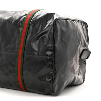 Gucci Crystal Monogram Web Large Duffle Bag Black 8 of 10