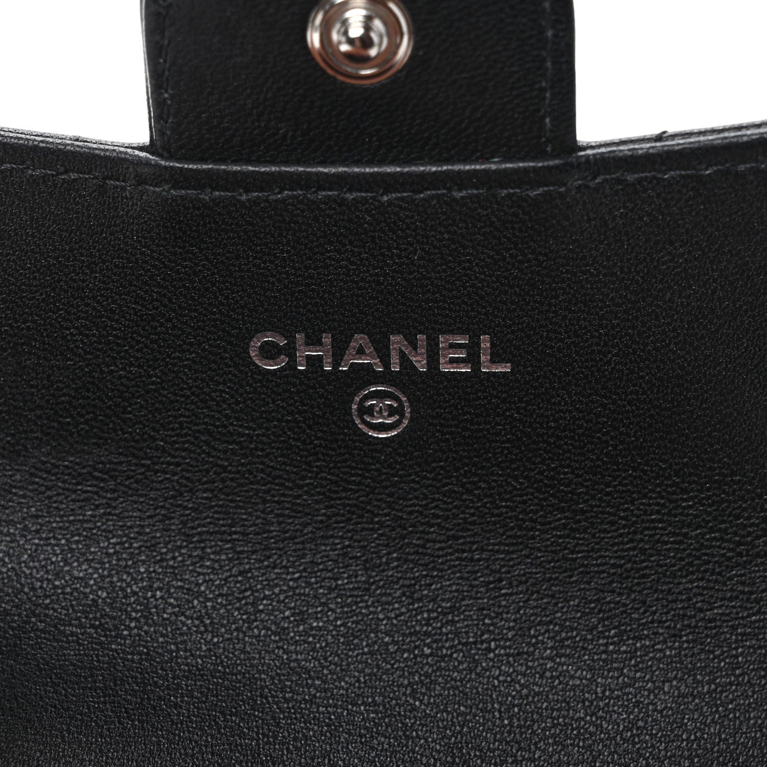 Chanel Lambskin Quilted Flap Card Holder Wallet Black 6 of 7