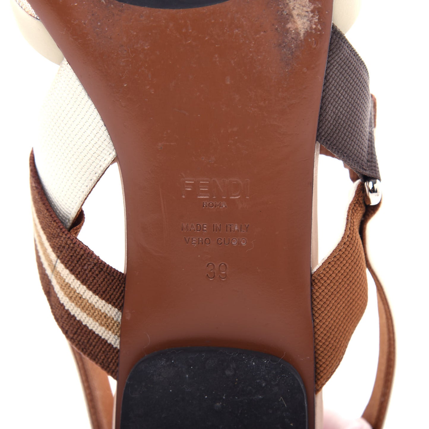 Technical Mesh FF Colibri Slingback Ballerina Flats 39 Tobacco Moro Camelia Beige Caramello