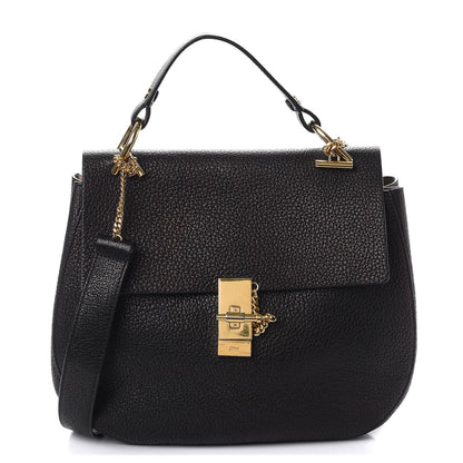 Chloe Grained Lambskin Large Drew Shoulder Bag Black 1 of 10
