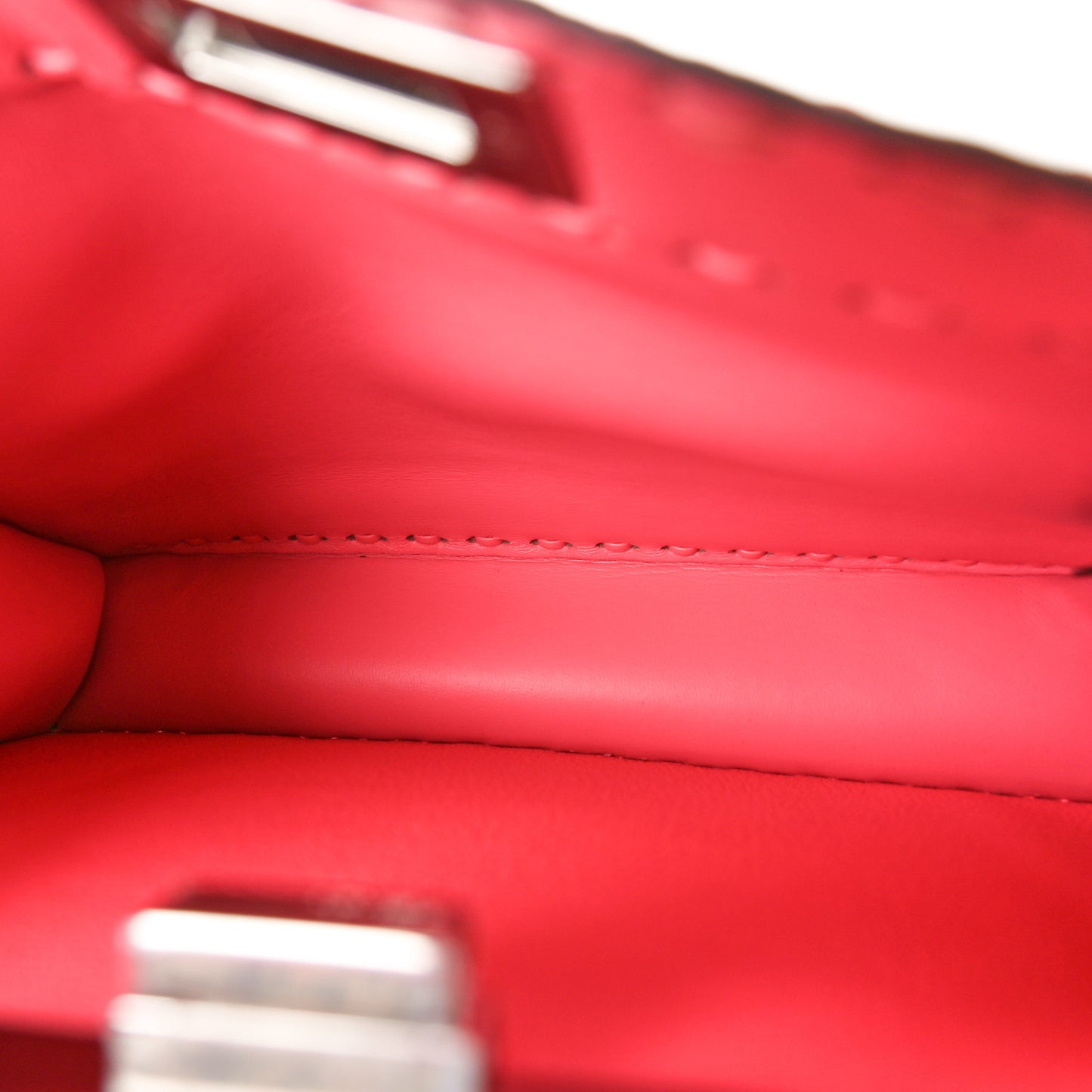 Cuoio Roma Sellerissima Nappa Sintetica Tape Stitch Small Peekaboo I SEE U Satchel Pink Dalia