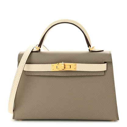 Hermes Epsom Mini Horseshoe Kelly Sellier 20 Gris Asphalte Craie 1 of 11