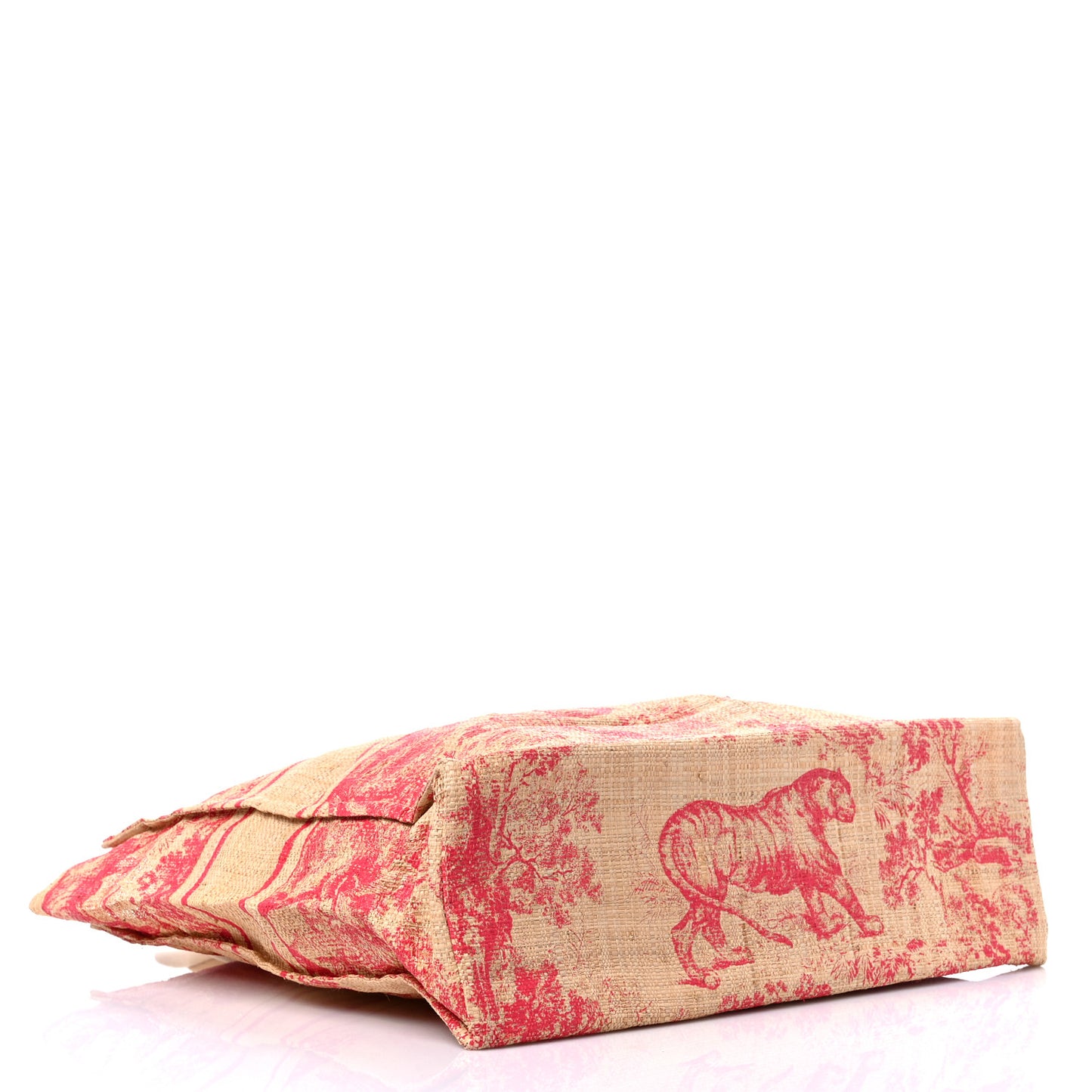 Straw Dioriviera Tote Red