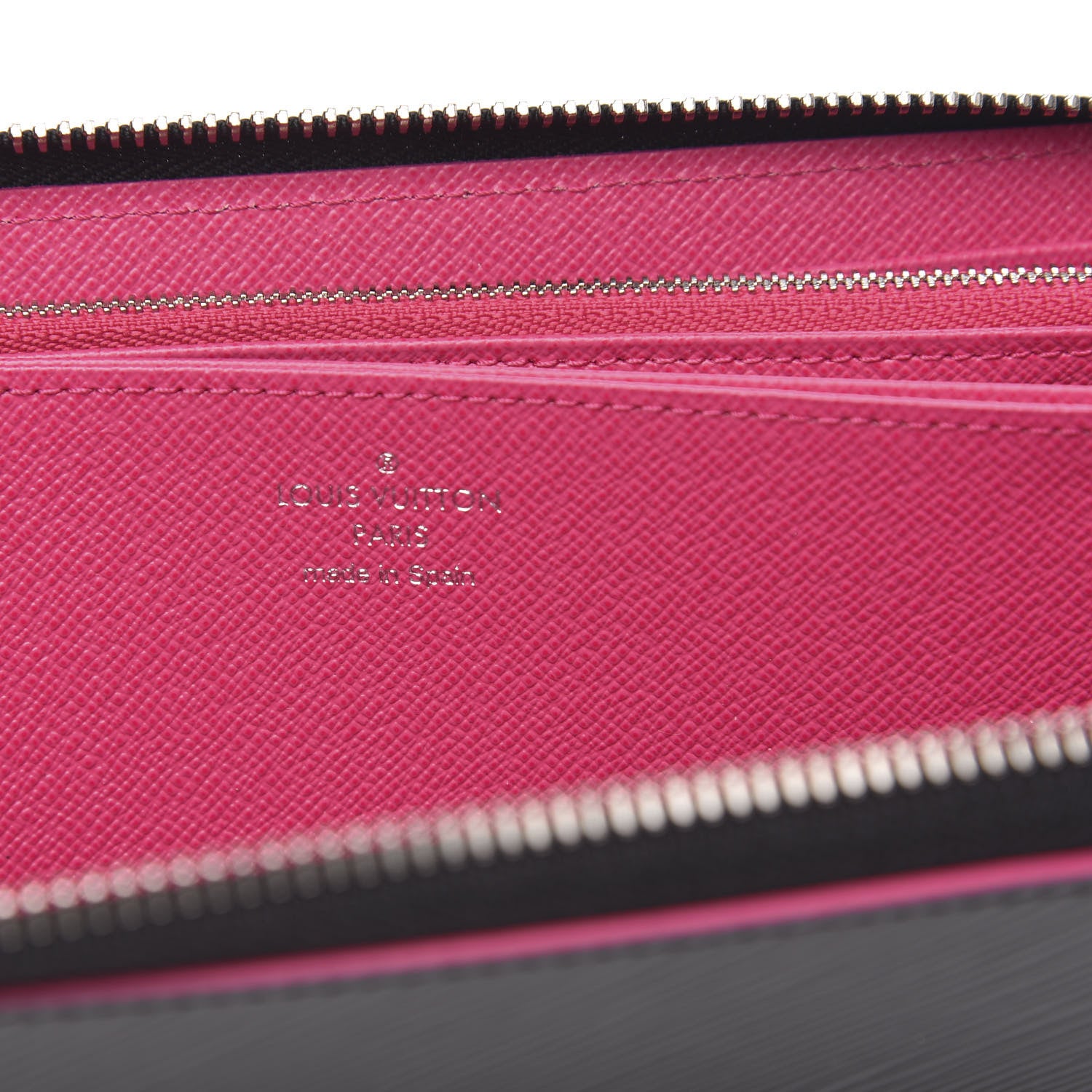 Louis Vuitton Epi Zippy Wallet Black Hot Pink 6 of 8