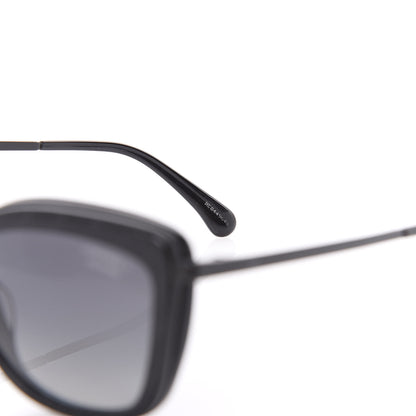 Chanel Acetate Polarized Quilted Metal Butterfly Sunglasses 4238-A Black 7 of 9