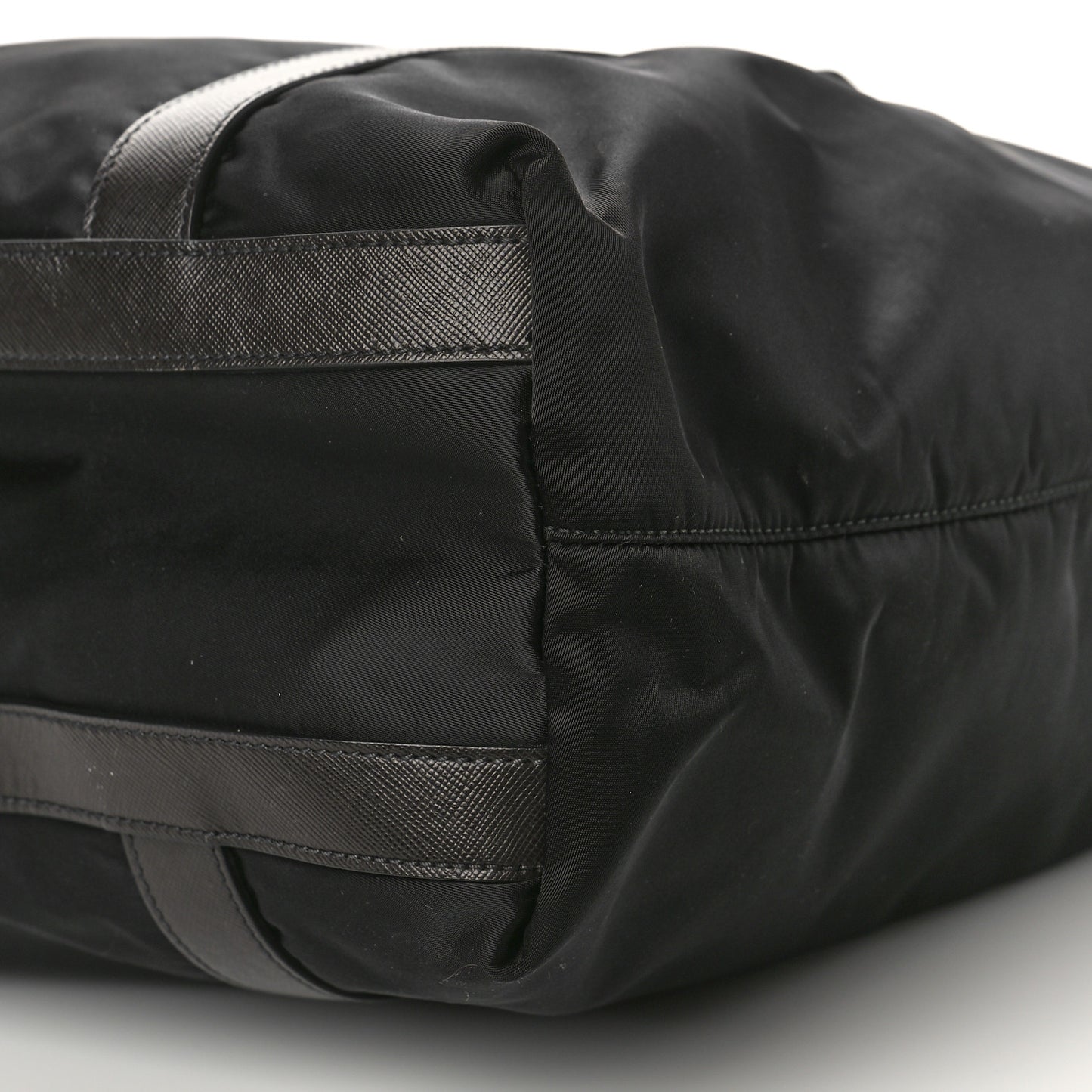 Tessuto Nylon Tote Black Cuoio