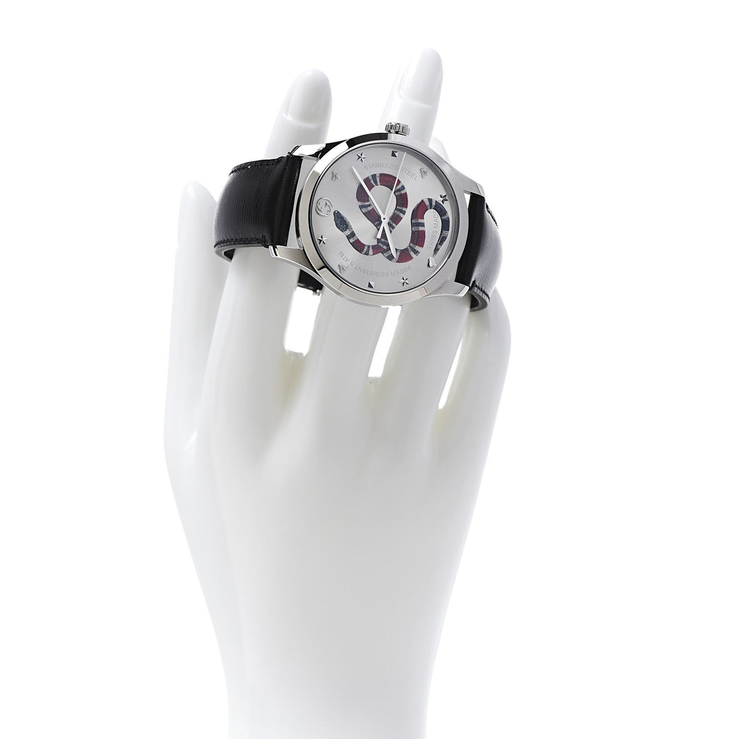 Stainless Steel Calfskin 38mm G-Timeless Snake Quartz Watch