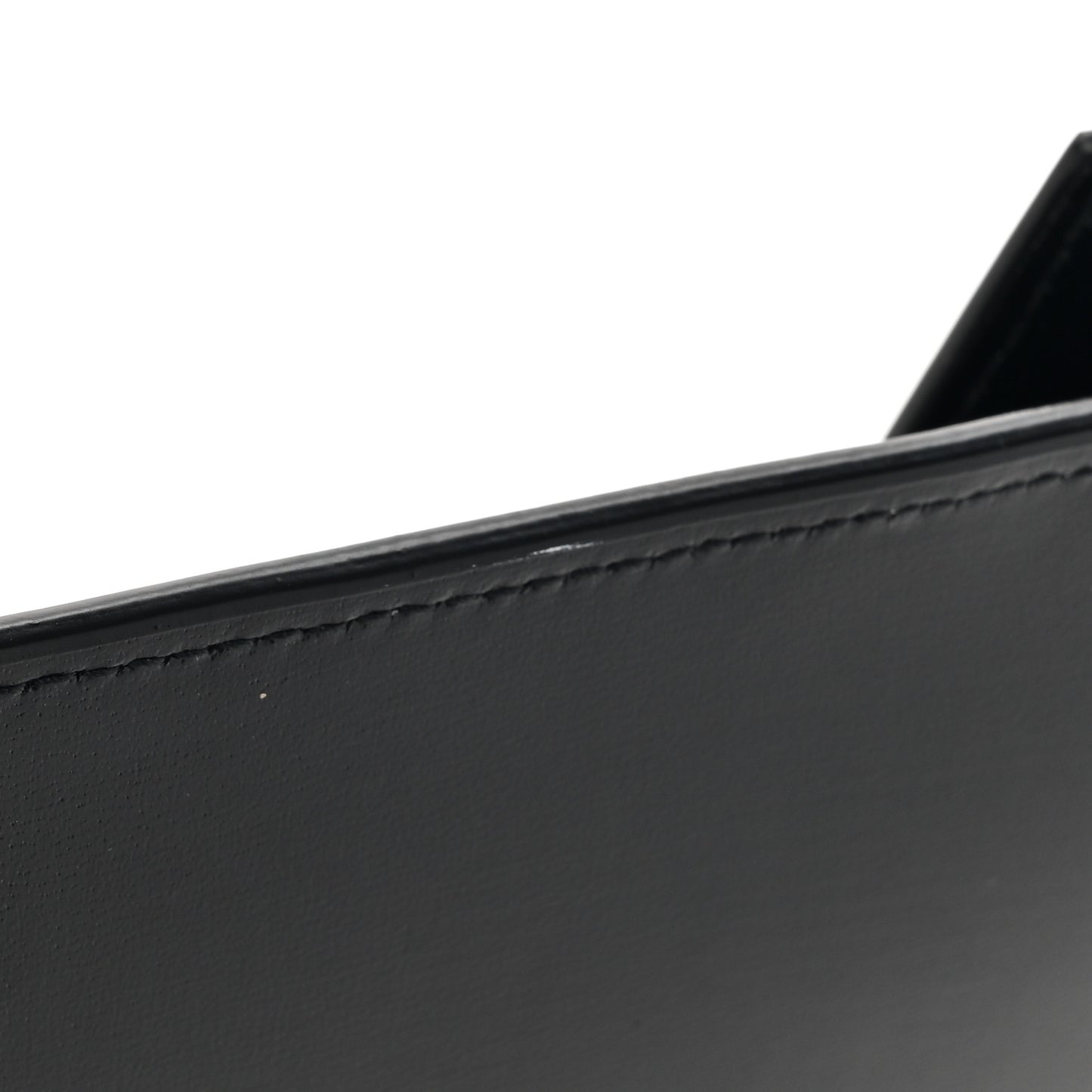 Smooth Shiny Calfskin Monogram Uptown Pouch Black