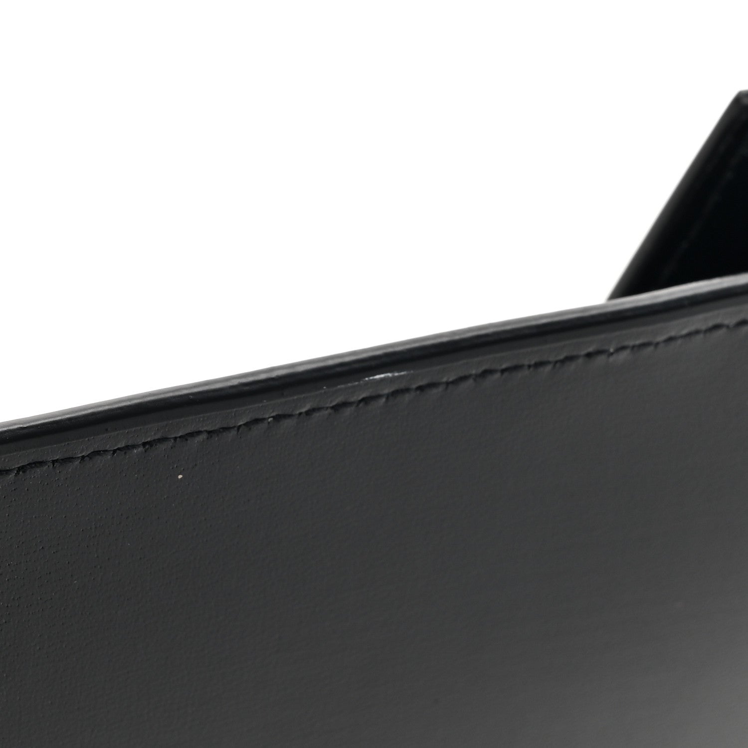 Saint Laurent Smooth Shiny Calfskin Monogram Uptown Pouch Black 8 of 9
