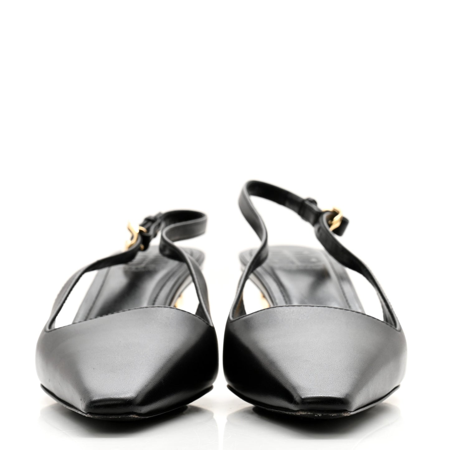 Calfskin G Cube 50mm Slingback Pumps 35 Black