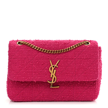 Saint Laurent Boucle Tweed Monogram Medium Jamie Fuchsia 1 of 15