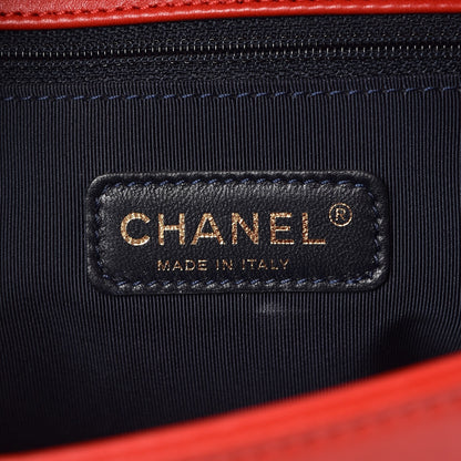 Chanel Lambskin Embossed New Medium Boy Cube Flap Red 6 of 11