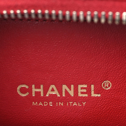 Chanel Caviar Quilted Small CC Filigree Vanity Case Red 6 of 12