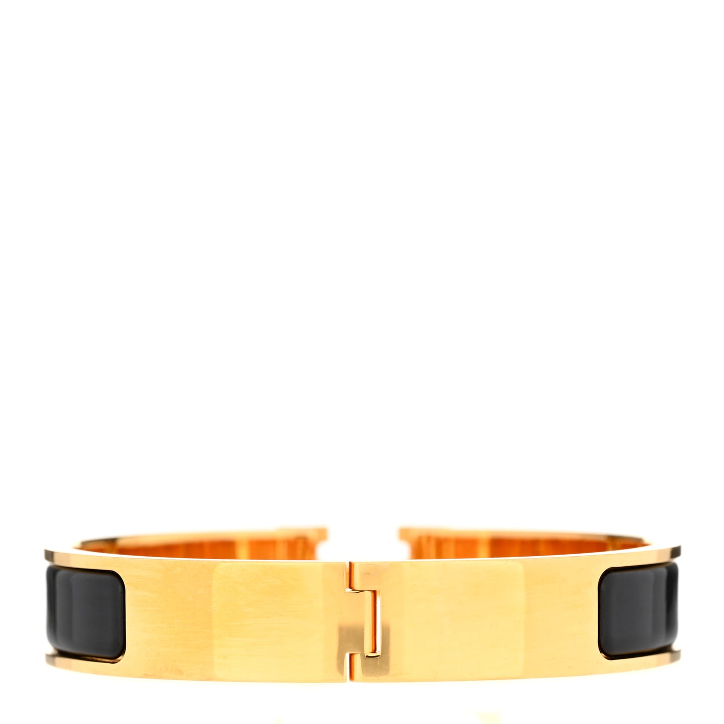 Enamel Narrow Clic Clac H Bracelet GM Black