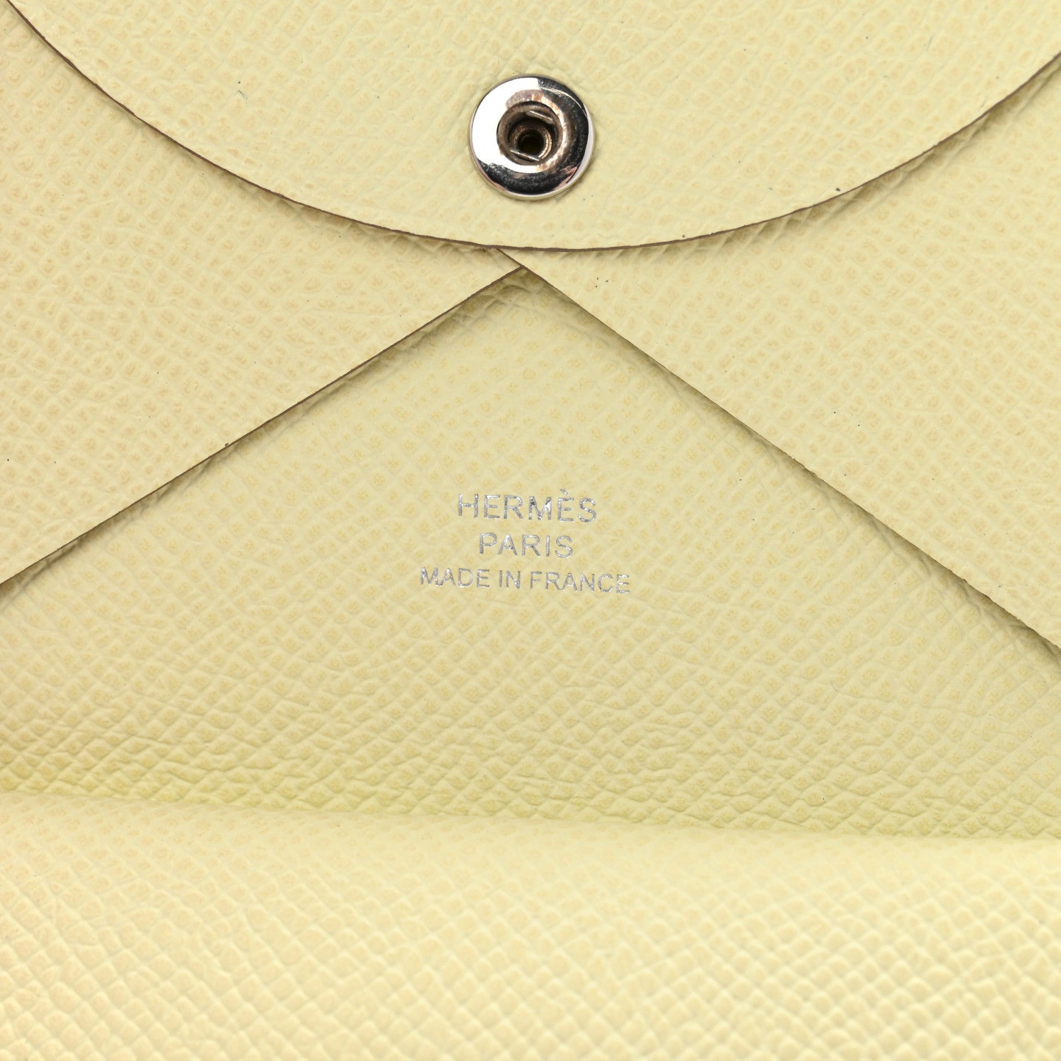 Hermes Epsom Calvi Duo Card Case Jaune Milton 6 of 9
