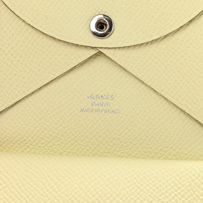 Hermes Epsom Calvi Duo Card Case Jaune Milton 6 of 9