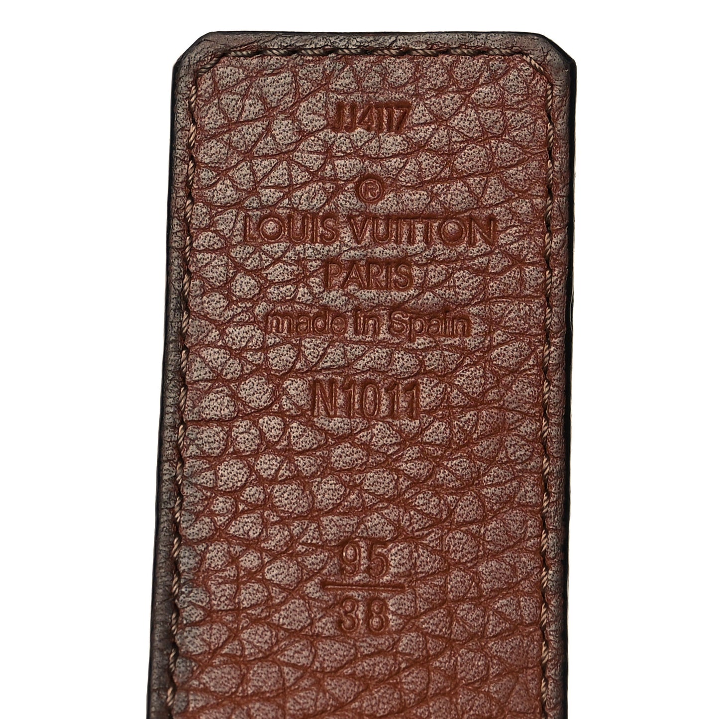 Taurillon Calfskin 30mm LV Initiales Reversible Belt 95 38 Black