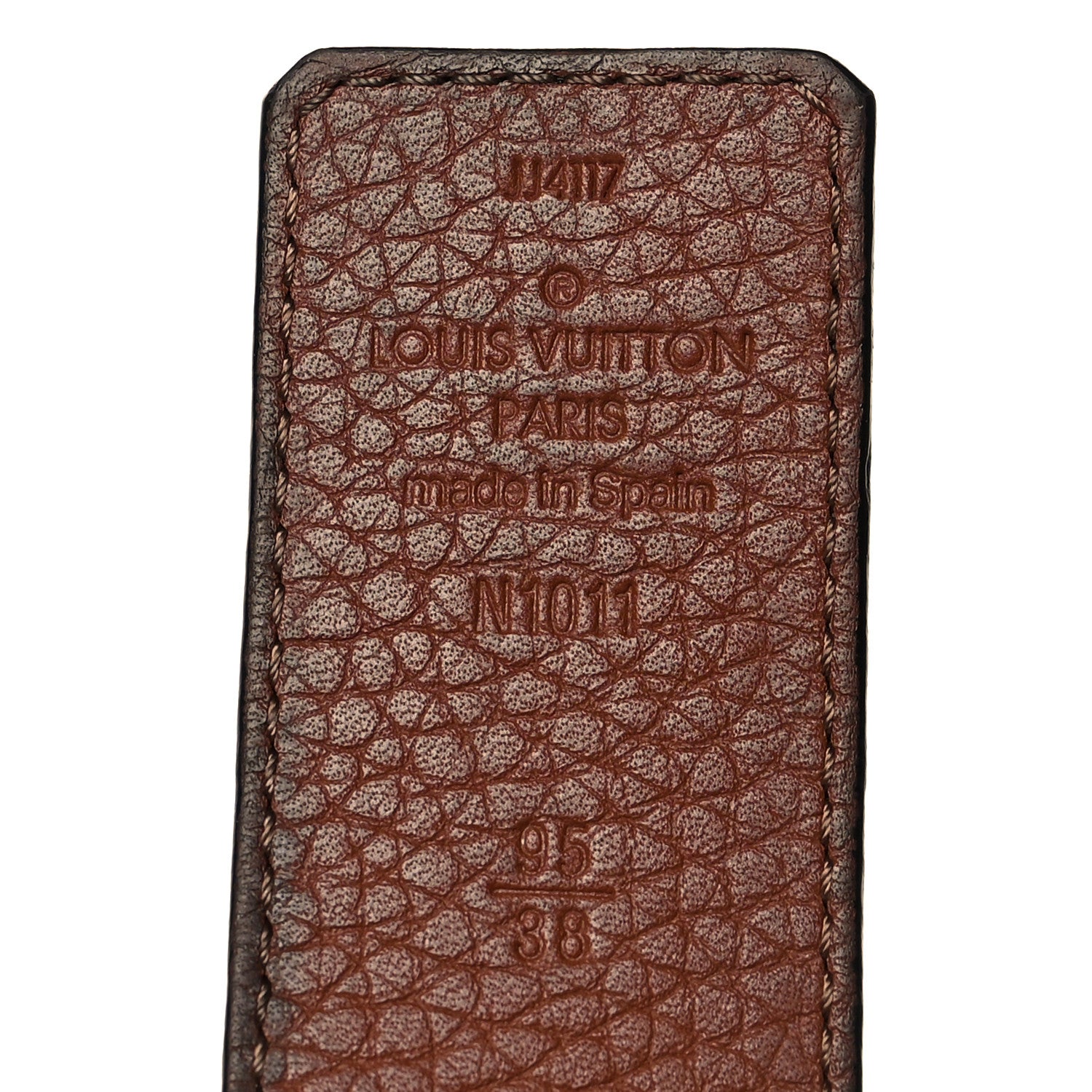Louis Vuitton Taurillon Calfskin 30mm LV Initiales Reversible Belt 95 38 Black 3 of 8