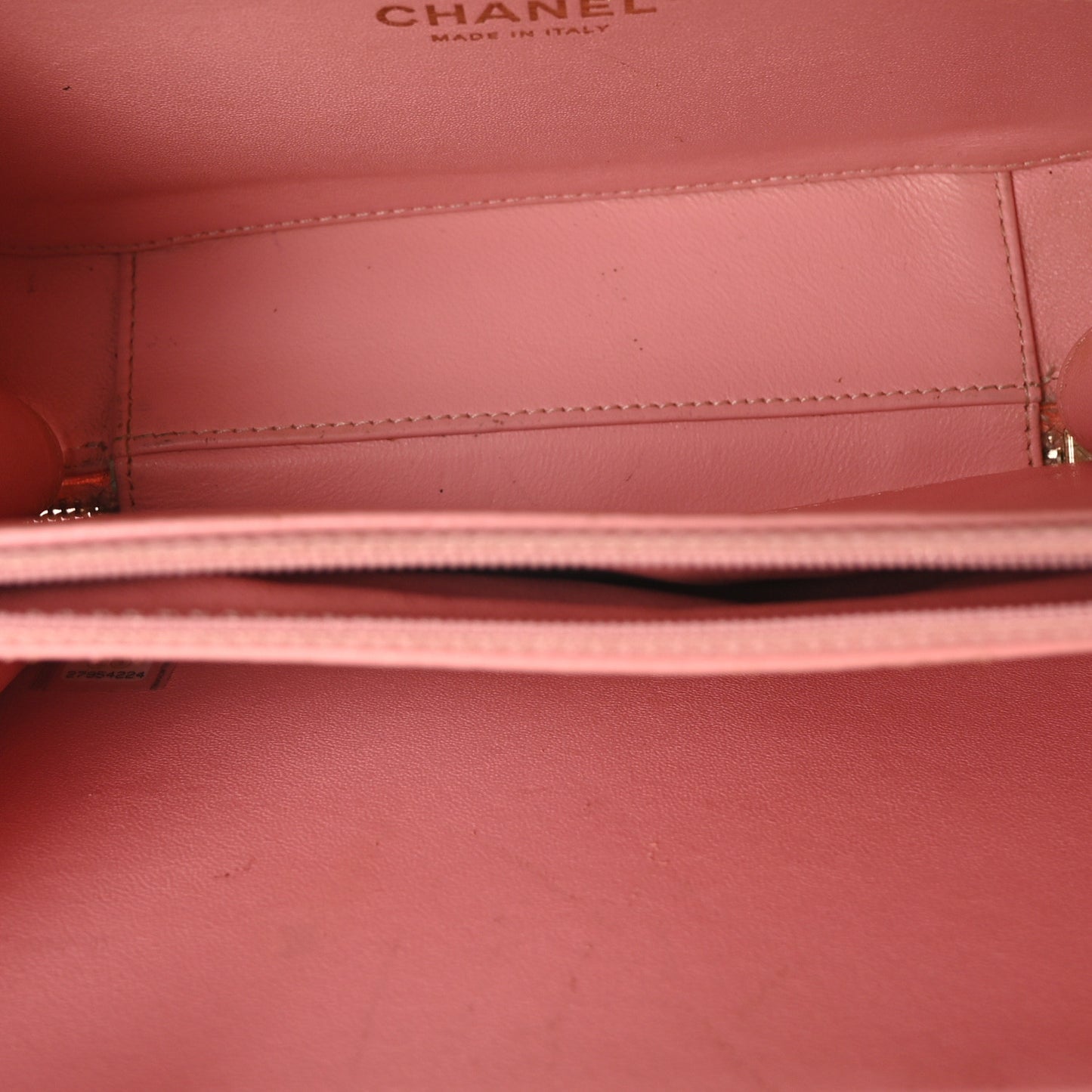 Caviar Quilted Medium CC Filigree Vanity Case Rose Pink