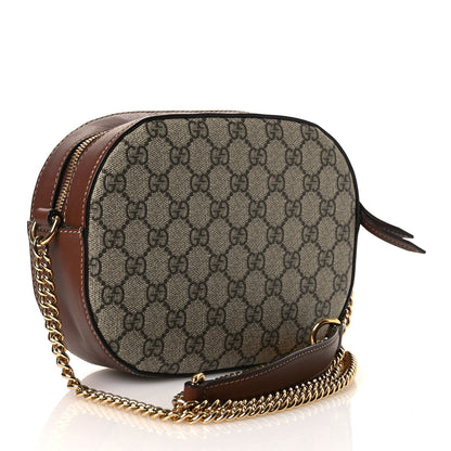 Gucci GG Supreme Monogram Floral Embroidered Mini Chain Shoulder Bag Beige Ebony Tuscany 3 of 15